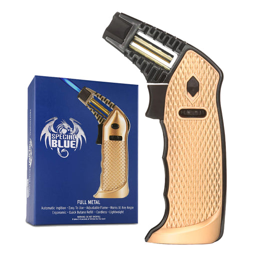 SPECIAL BLUE FULL METAL TORCH - GOLD