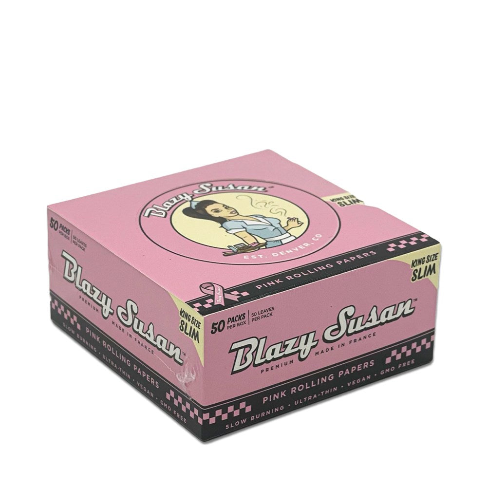 BLAZY SUSAN KS SLIM PINK ROLLING PAPER