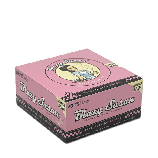 BLAZY SUSAN KS SLIM PINK ROLLING PAPER