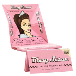 BLAZY SUSAN KS DELUXE KIT PINK ROLLING PAPER