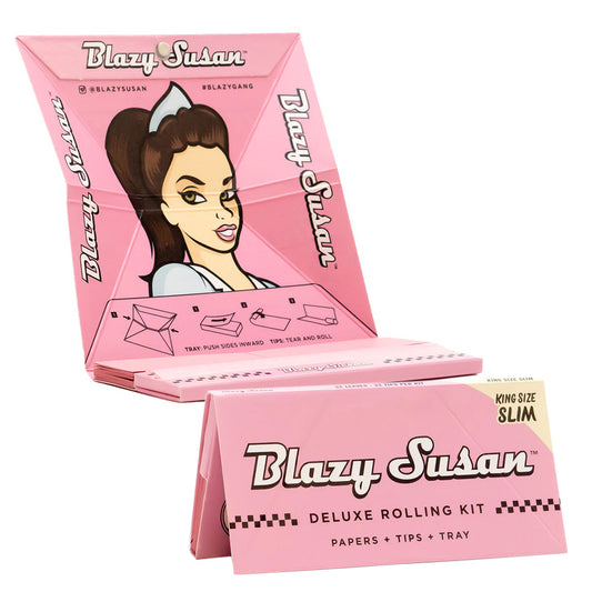 BLAZY SUSAN KS DELUXE KIT PINK ROLLING PAPER
