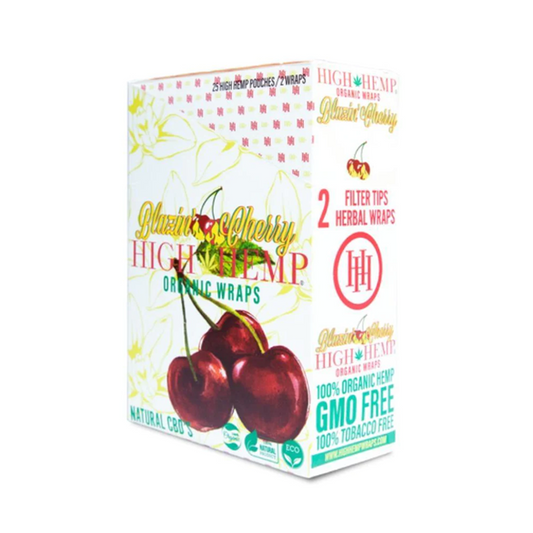 HIGH HEMP ORGANIC 2PK FILTER TIP WRAP - BLAZIN' CHERRY