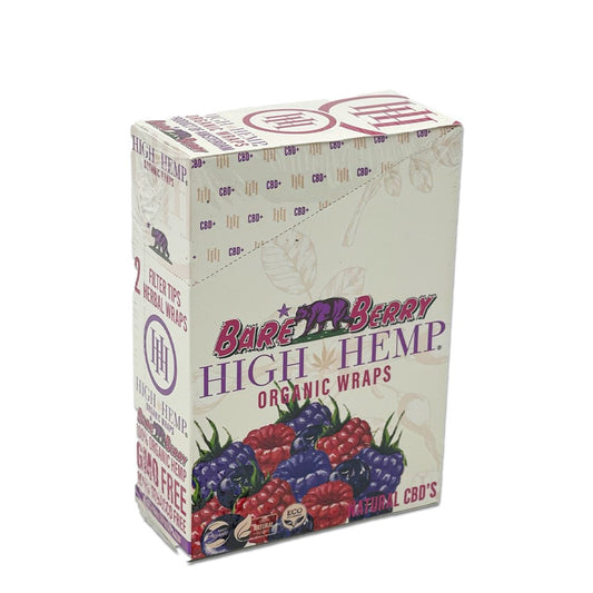 HIGH HEMP ORGANIC 2PK FILTER TIP WRAP - BARE BERRY