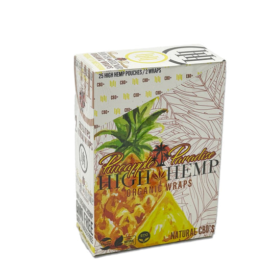 HIGH HEMP ORGANIC 2PK FILTER TIP WRAP - PINEAPPLE PARADISE