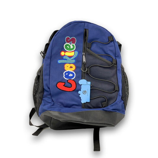 COOKIES SMELL PROOF "THE BUNGEE " BACKPACK WITH CHENILLE LETTERING - NAVY