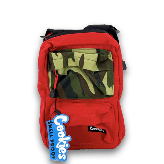 COOKIES SMELL PROOF "RACK PACK" OVER THE SHOULDER SLING BAG - RED