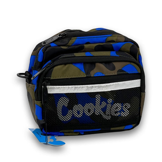 COOKIES VERTEX RIPSTOP "SMELL PROOF" CROSSBODY/SHOULDER BAG - CAMO BLUE