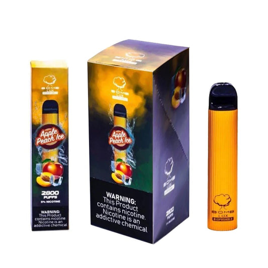 BOMB LUX 5% NIC DISPOSABLE - APPLE PEACH ICE