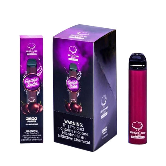 BOMB LUX 5% NIC DISPOSABLE - GRAPE SODA