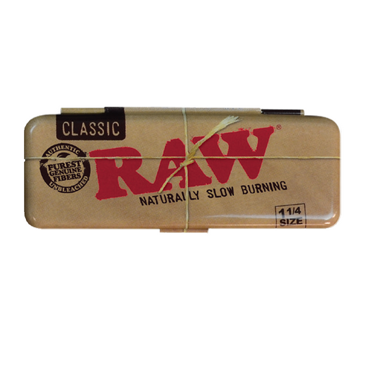 RAW KING SIZE SLIM ROLLING PAPER TIN- CLASSIC