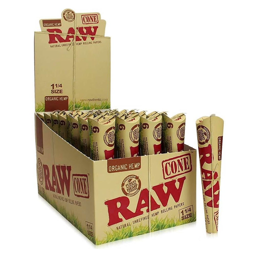 RAW ORGANIC HEMP CONES 1 1/4