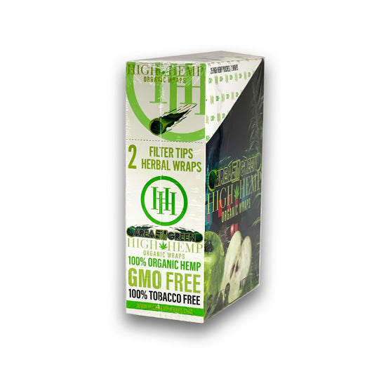 HIGH HEMP ORGANIC 2PK FILTER TIP WRAP - AREA 51 GREEN