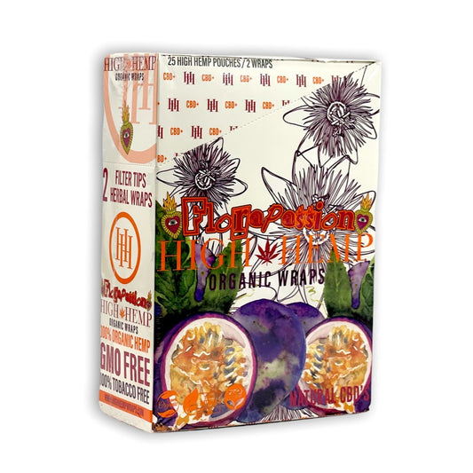 HIGH HEMP ORGANIC 2PK FILTER TIP WRAP - FLORA PASSION