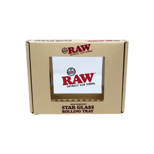 RAW STAR GLASS ROLLING TRAY
