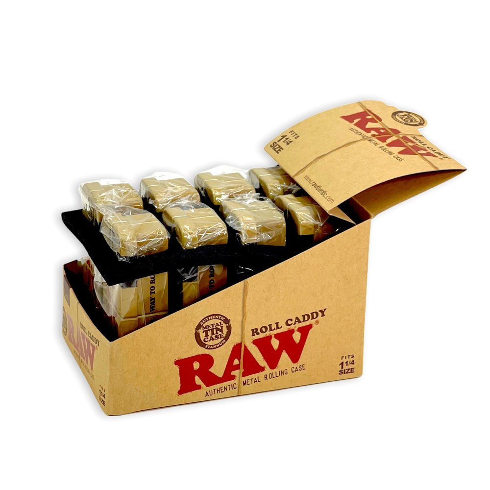 RAW 1 1/4 ROLL CADDY METAL TIN CASE