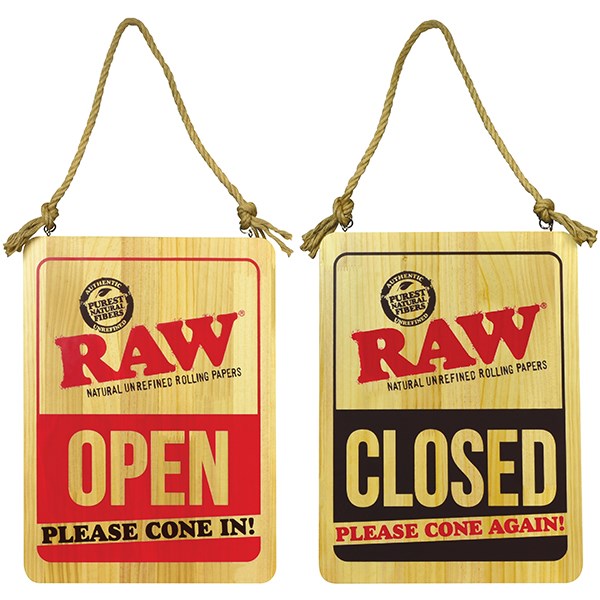 RAW OPEN SIGN