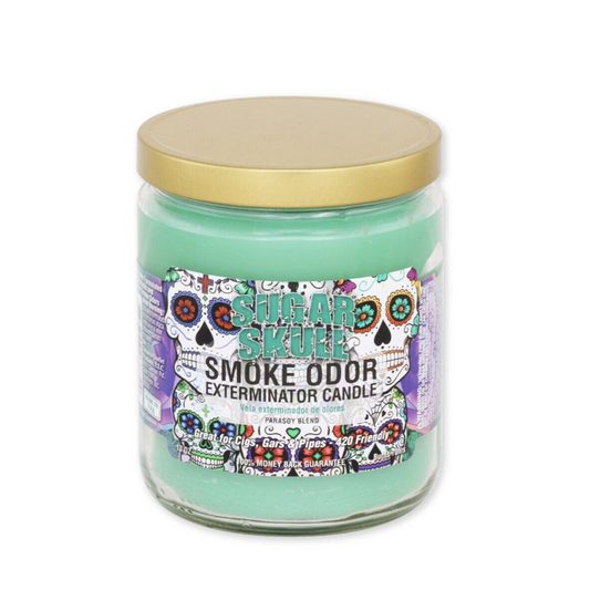 SMOKE ODOR EXTERMINATOR CANDLE SUGAR SKULL