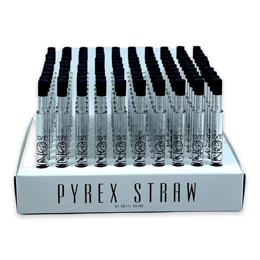WHITE RHINO PYREX V2 DAB STRAW W/ SILICON CAP