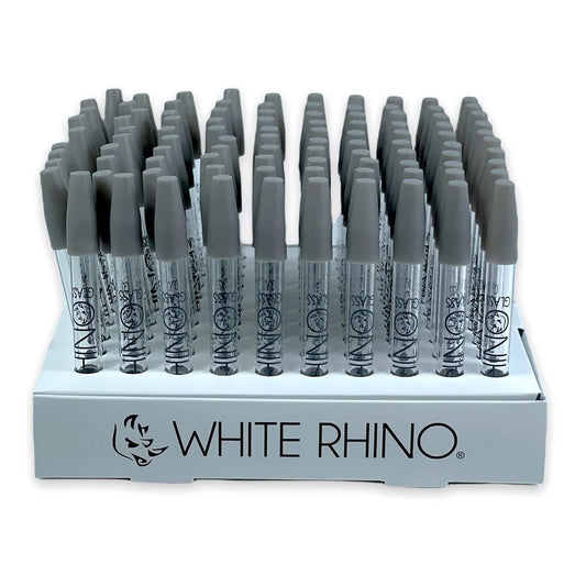 WHITE RHINO QUARTZ DAB STRAW W/ SILICON CAP
