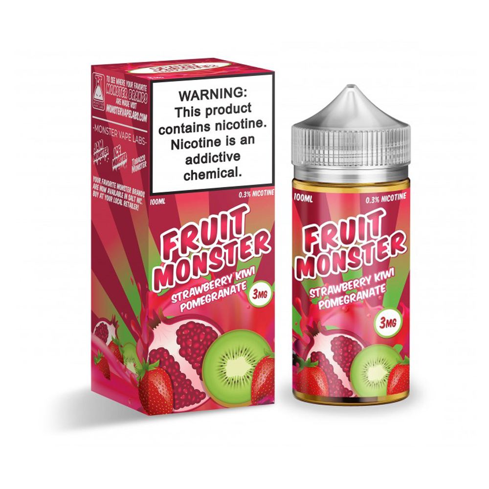 FRUIT MONSTER 100ML JUICE 3MG - STRAW KIWI POMEGRANATE
