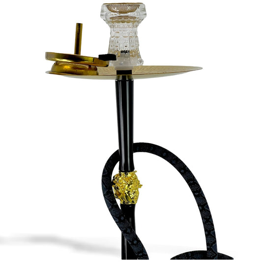 MOB HOOKAH 32" MEDUSA - BLACK & GOLD