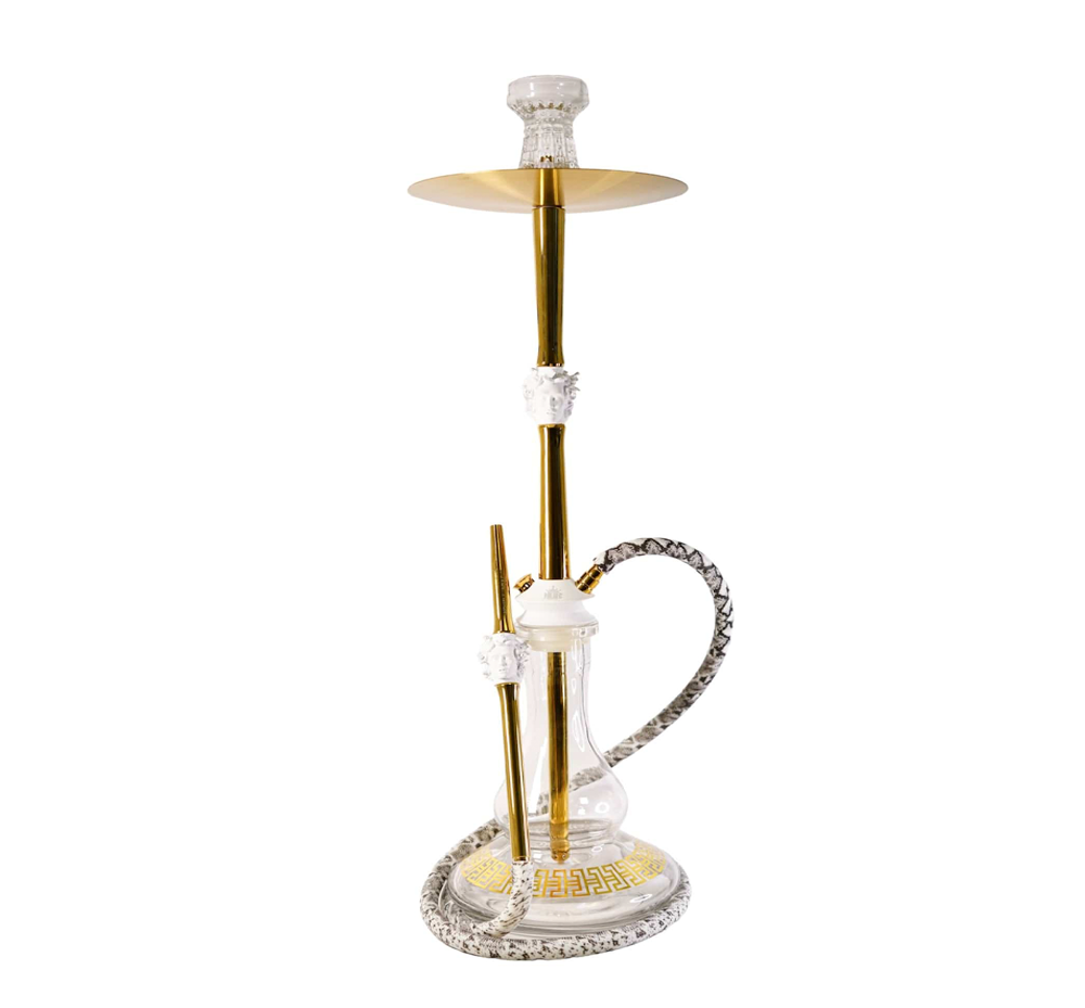 MOB HOOKAH 32" MEDUSA - GOLD & WHITE
