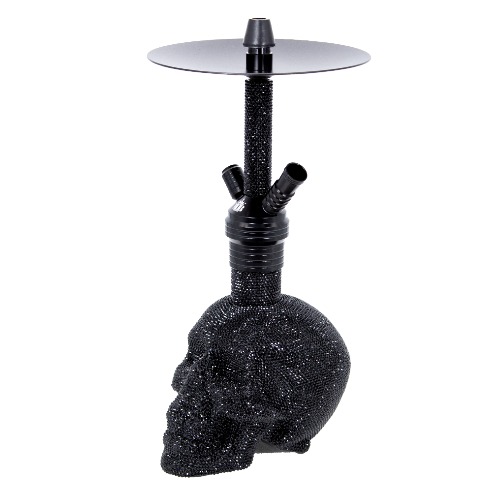 MOB HOOKAH 19" SKULL - BLACK SWAROVSKI