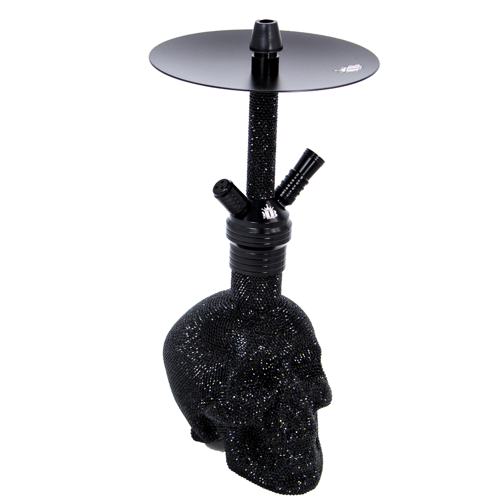 MOB HOOKAH 19" SKULL - BLACK SWAROVSKI