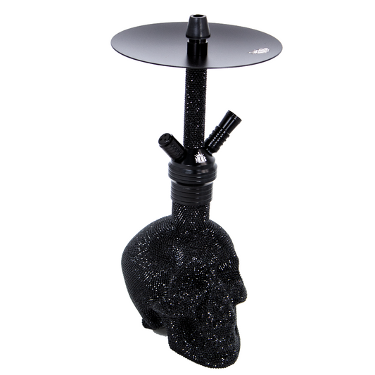 MOB HOOKAH 19" SKULL - BLACK SWAROVSKI