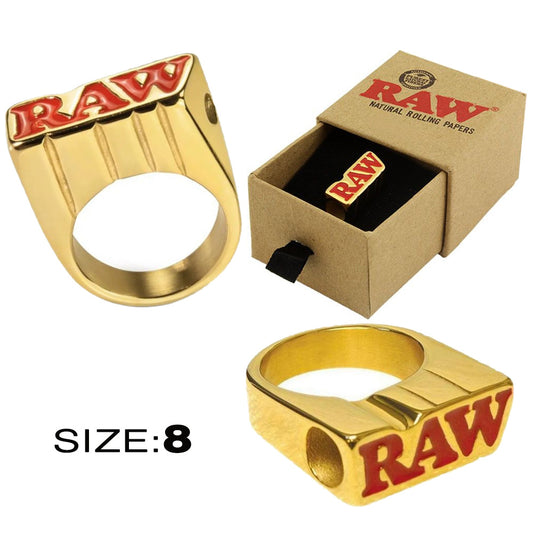 RAW SMOKE GOLD RING FINISH SIZE 8