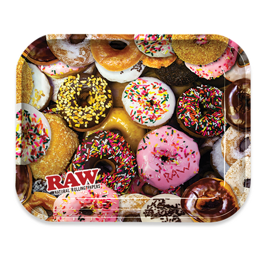 RAW LARGE METAL TRAY- DOUGHNUT THEME