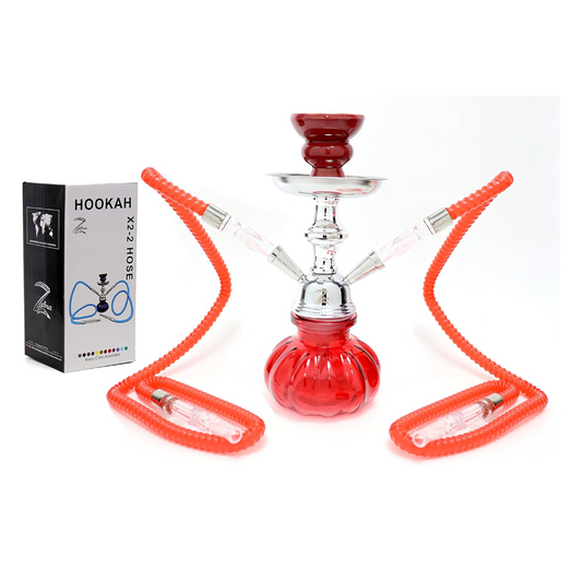 ZEBRA PUMPKIN 2-HOSE HOOKAH