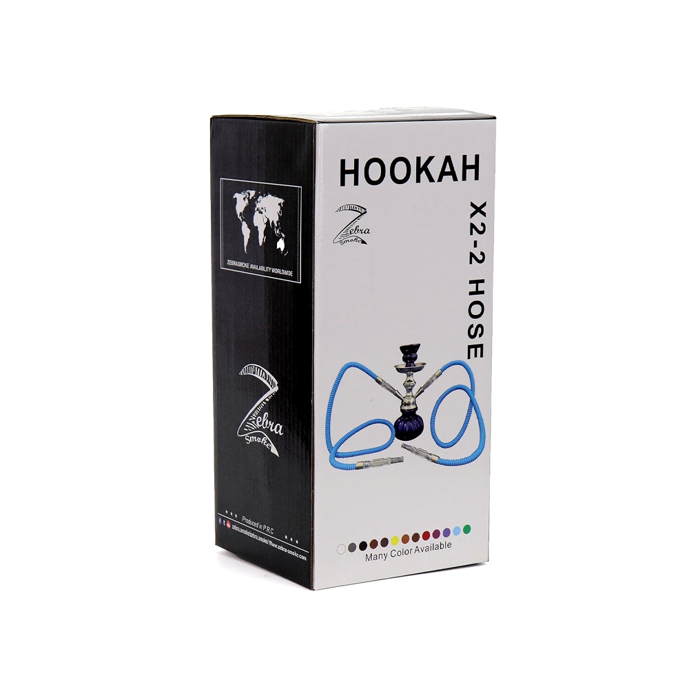 ZEBRA PUMPKIN 2-HOSE HOOKAH