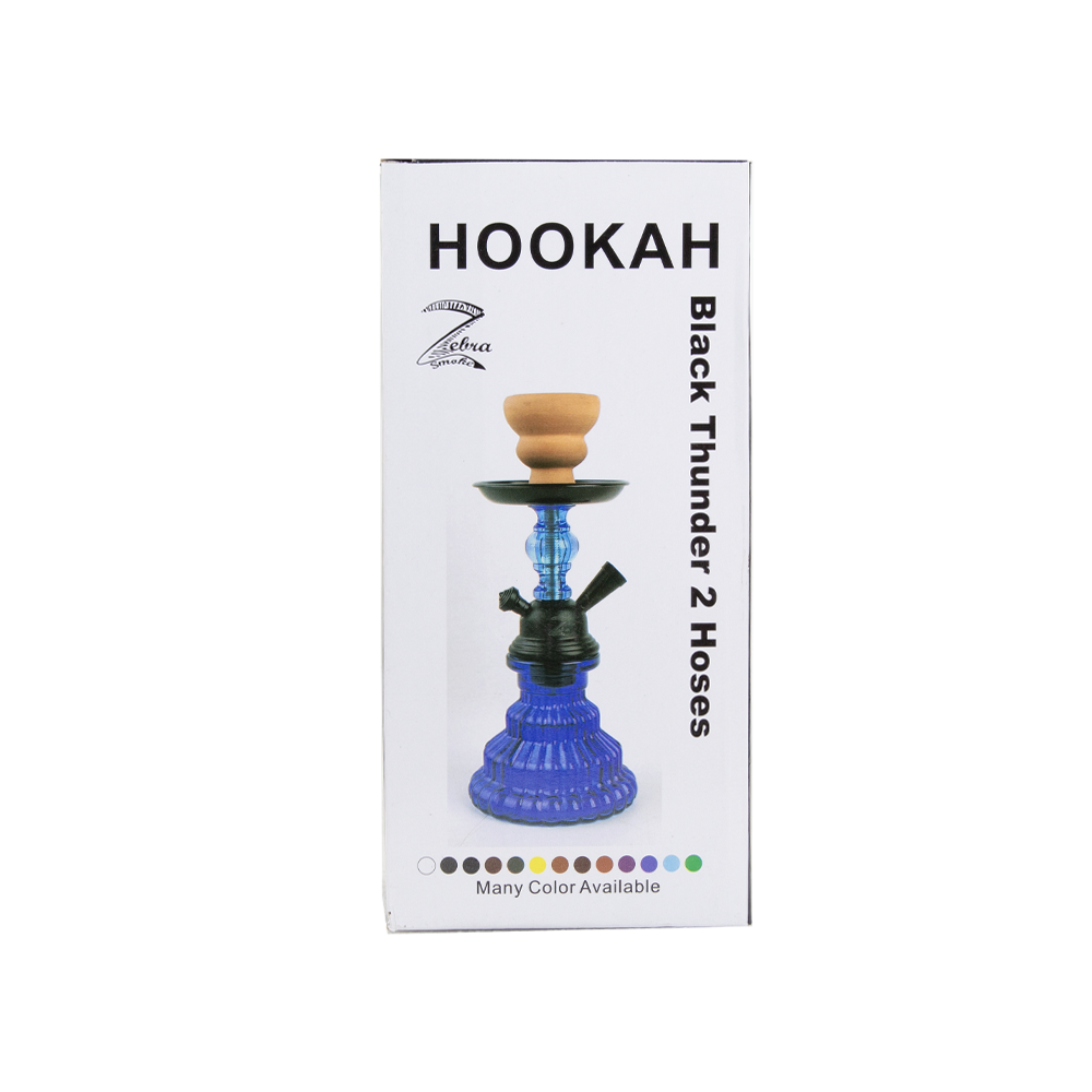 ZEBRA PUMPKIN BLACK THUNDER 2-HOSE HOOKAH