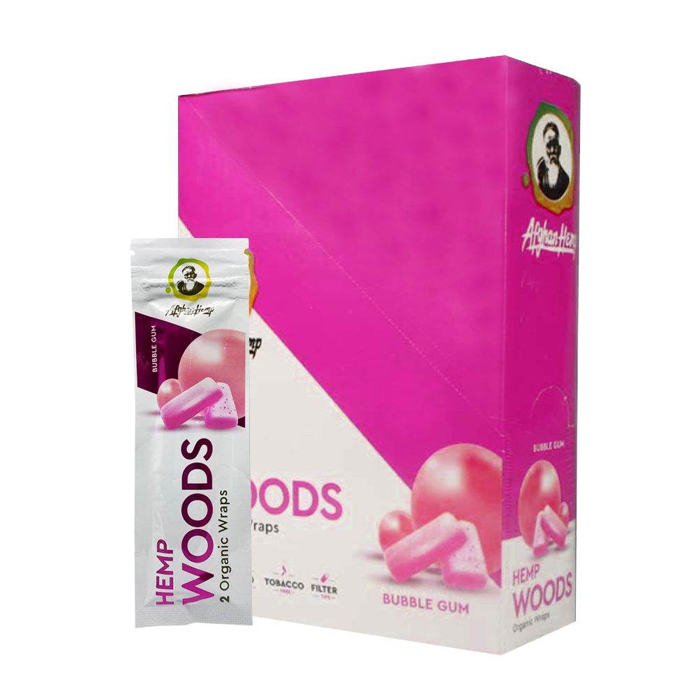 AFGHAN HEMP WOODS ORGANIC WRAPS - BUBBLE GUM