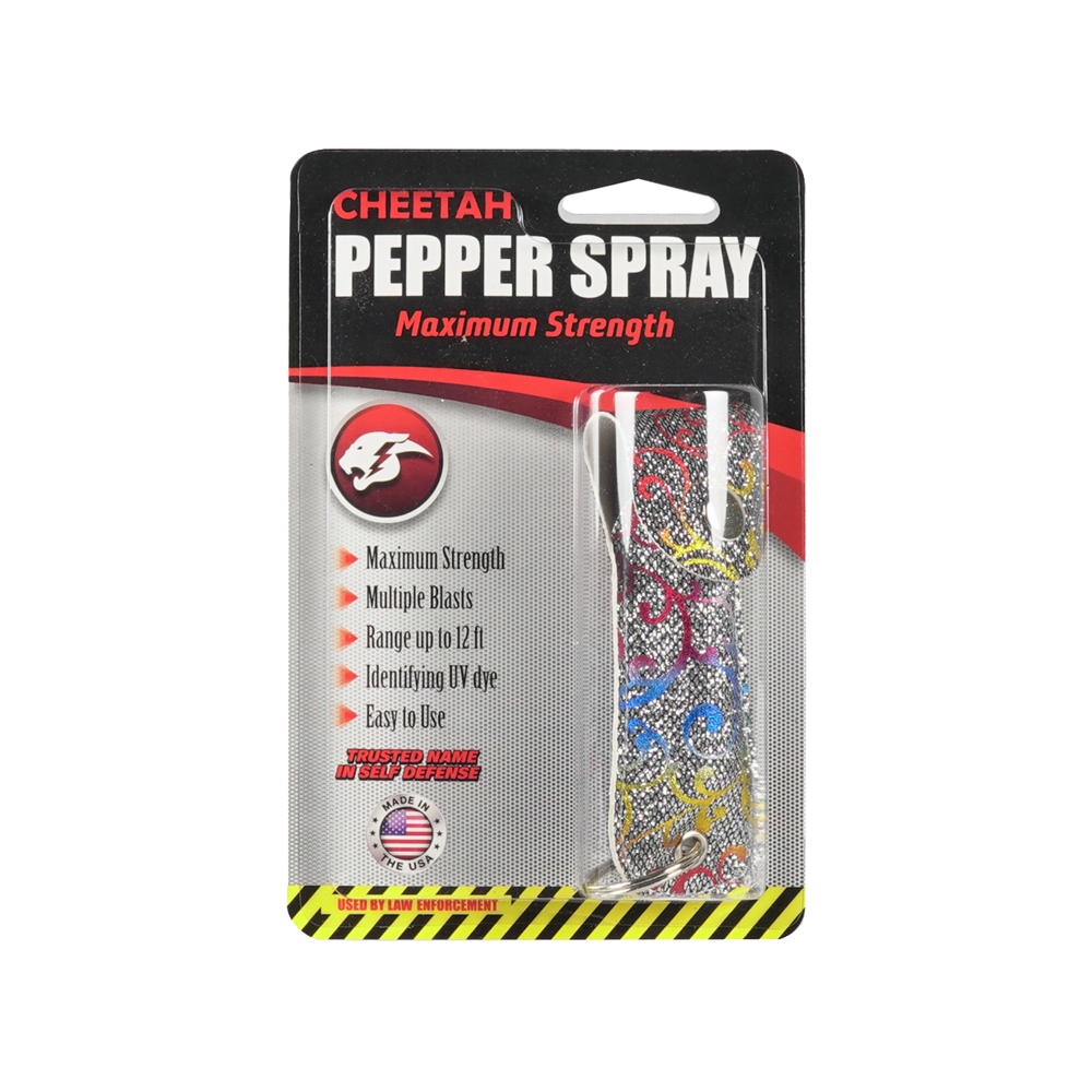 CHEETAH PEPPER SPRAY - SILVER FLOWER