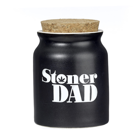 FASHION CRAFT MATT BLACK STASH JAR - STONER DAD