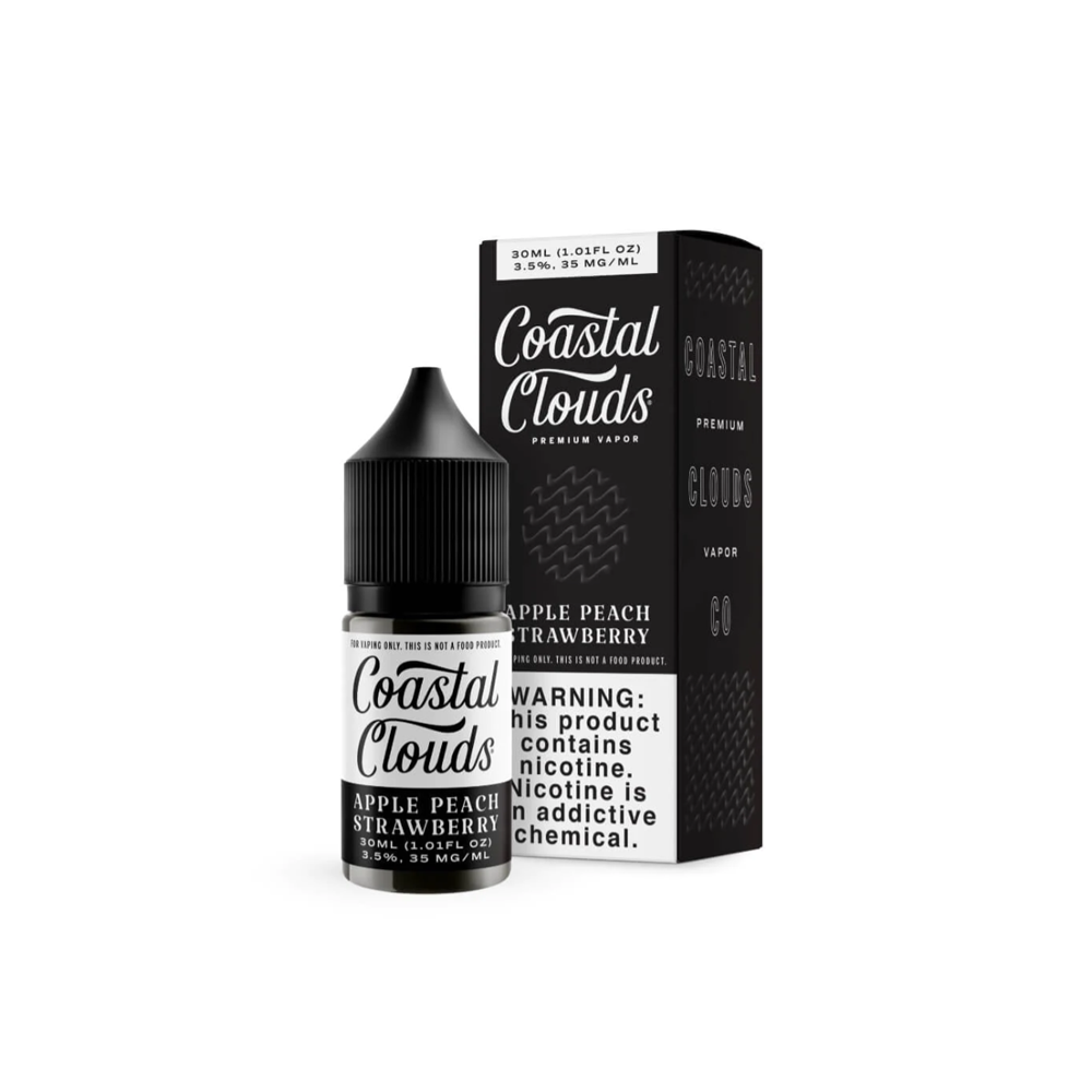 COASTAL CLOUDS 30ML SALT NIC JUICE 35MG - APPLE PEACH STRAW
