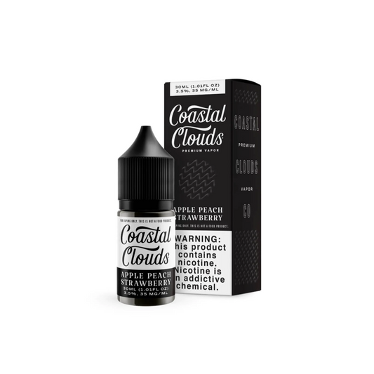 COASTAL CLOUDS 30ML SALT NIC JUICE 35MG - APPLE PEACH STRAW