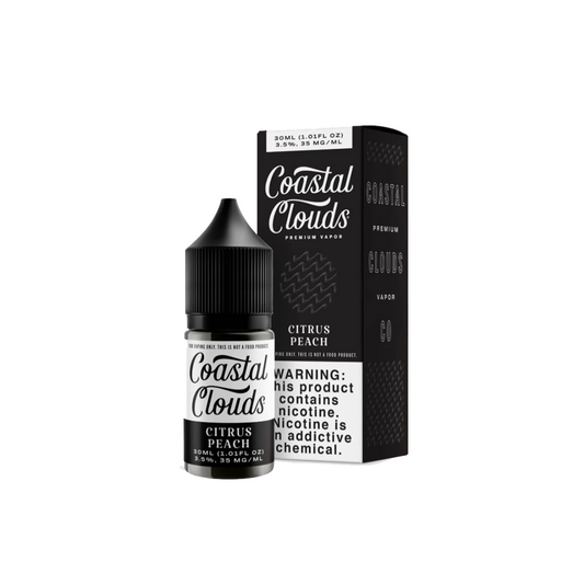 COASTAL CLOUDS 30ML SALT NIC JUICE 50MG - CITRUS PEACH