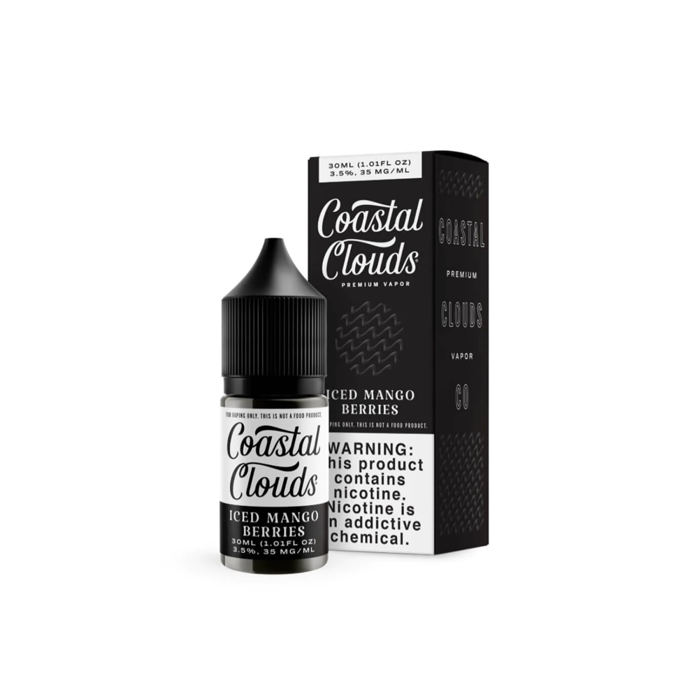 COASTAL CLOUDS 30ML SALT NIC JUICE 35MG - ICED MANGO BERRIES