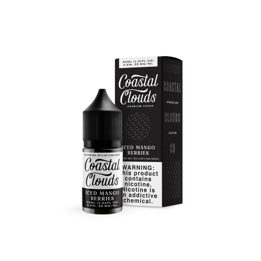 COASTAL CLOUDS 30ML SALT NIC JUICE 35MG - ICED MANGO BERRIES