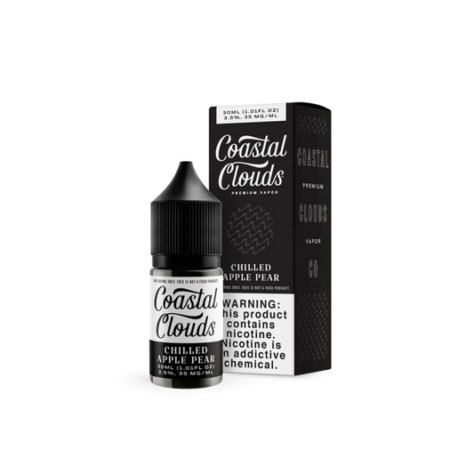 COASTAL CLOUDS 30ML SALT NIC JUICE 50MG - CHILLED APPLE PEAR
