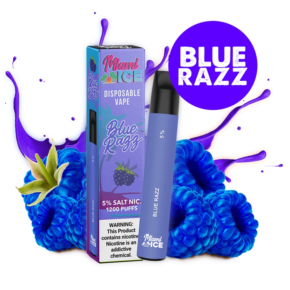 MIAMI ICE  5% NIC DISPOSABLE - BLUE RAZZ