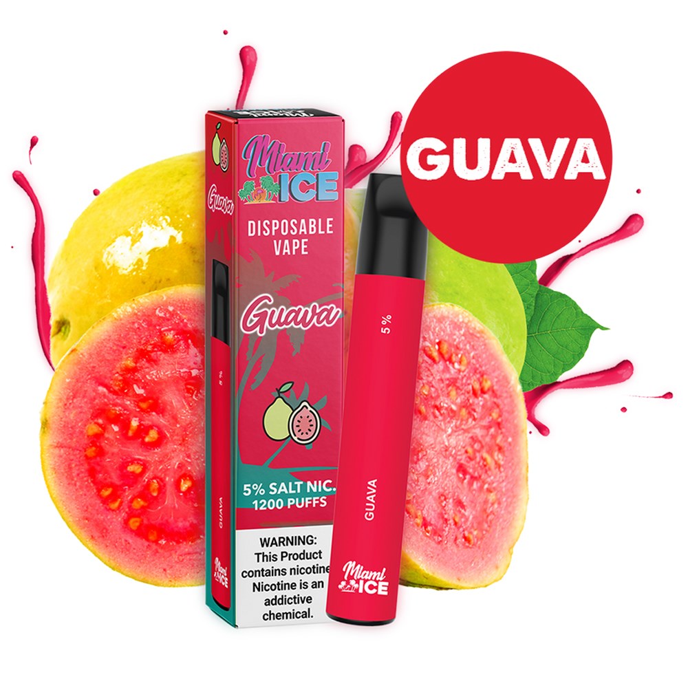 MIAMI ICE  5% NIC DISPOSABLE - GUAVA