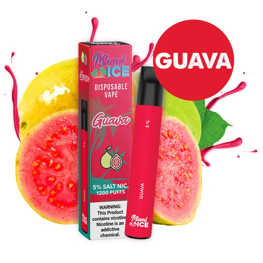 MIAMI ICE  5% NIC DISPOSABLE - GUAVA