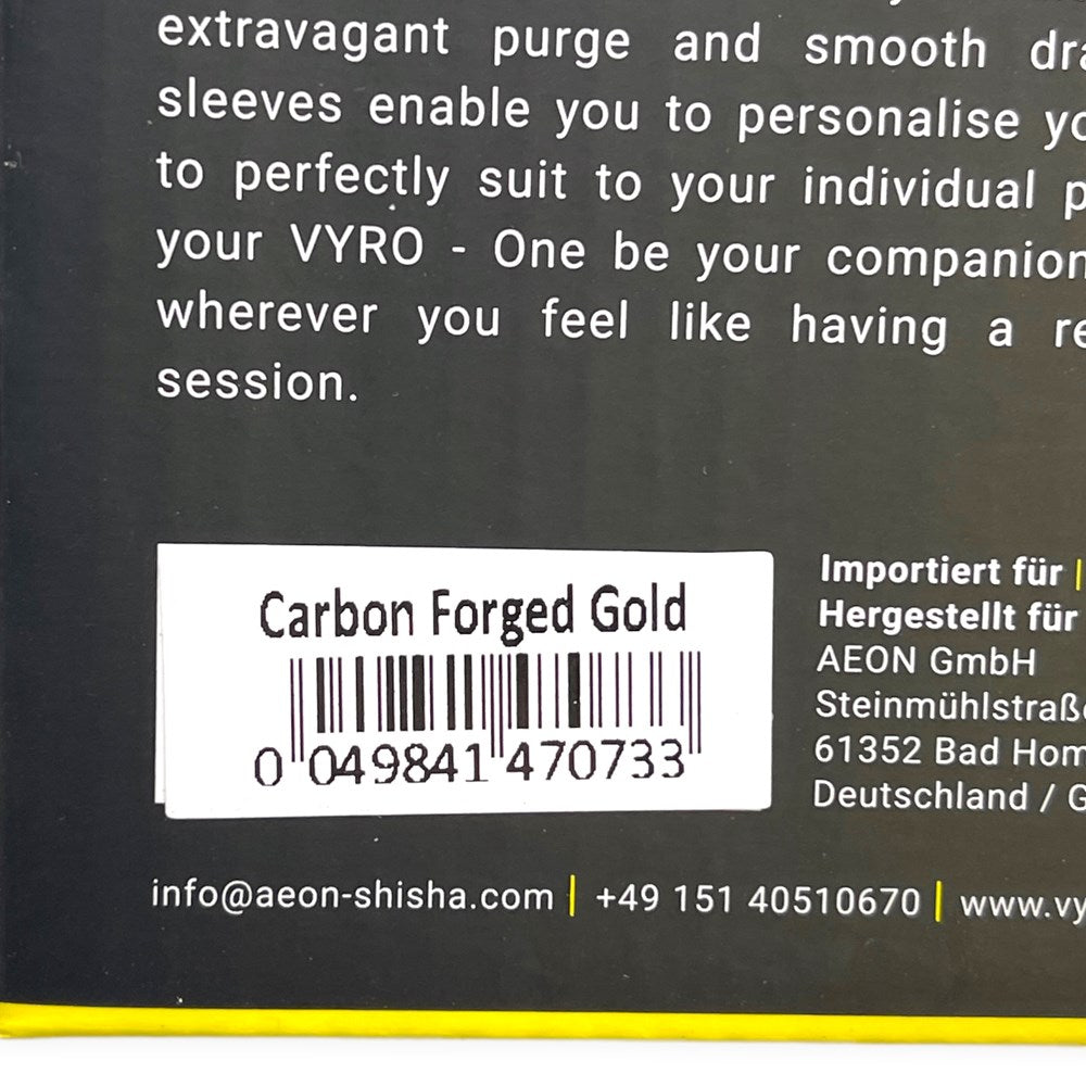 VYRO ONE FORGED HOOKAH - GOLD