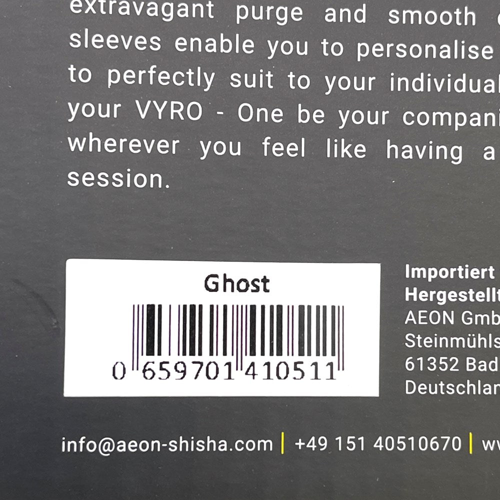 VYRO ONE FORGED HOOKAH - GHOST