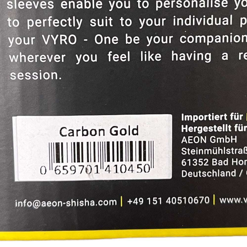 VYRO ONE CARBON HOOKAH - GOLD