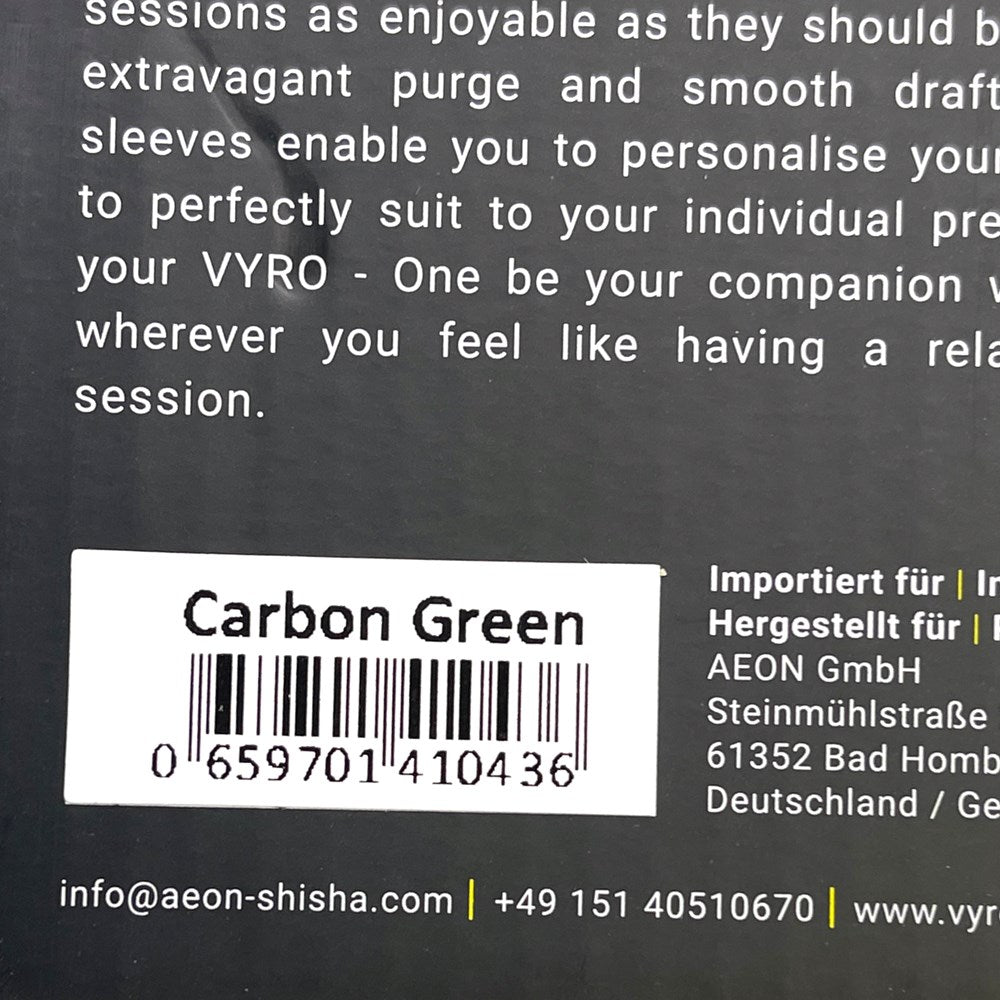 VYRO ONE CARBON HOOKAH - GREEN
